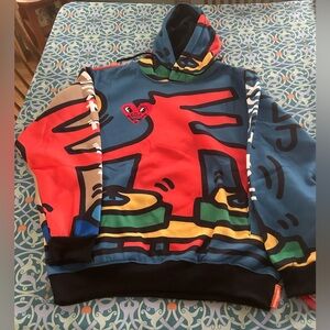 Members Only Men’s Keith Haring Graphic Hoodie Size Small NEW
